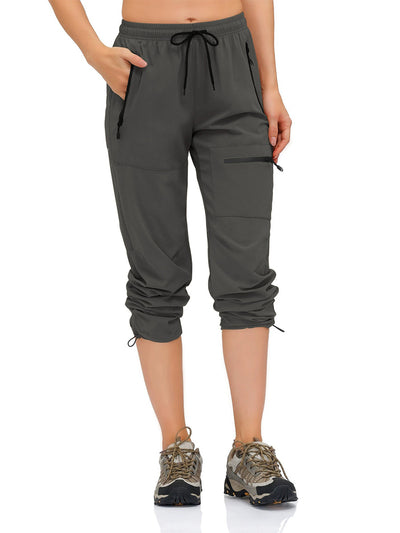 Women's Drawstring Stretch Jogging Pants Outdoor Quick-Drying Sweatpants