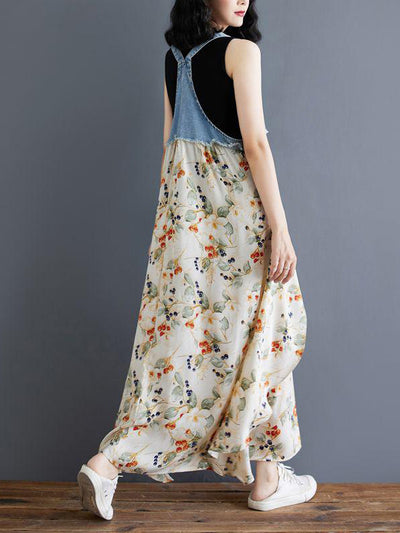 Vestido largo vaquero holgado de inspiración vintage