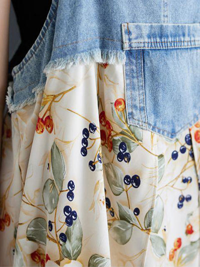 Vestido largo vaquero holgado de inspiración vintage