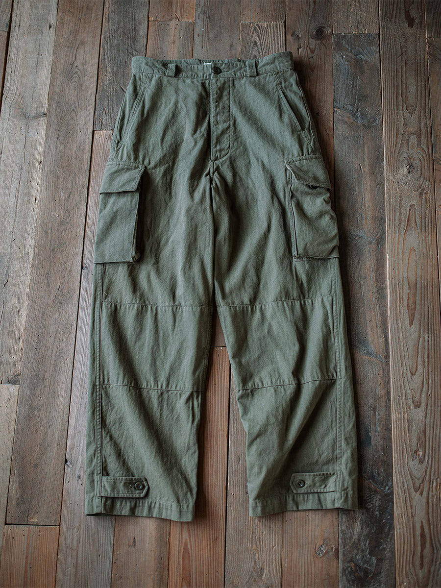 Reproducción de pantalones de sarga de espiga M-47 del ejército francés 