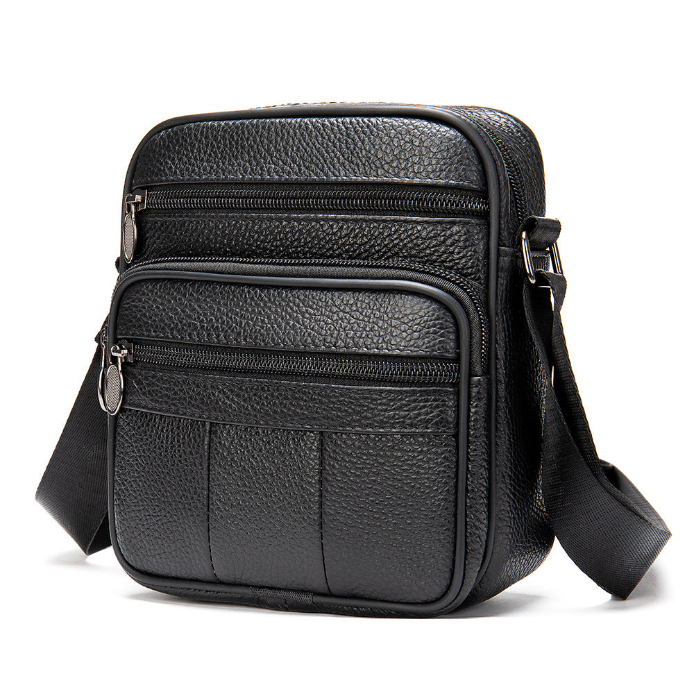 Men's First-grain Cowhide Shoulder Crossbody Bag