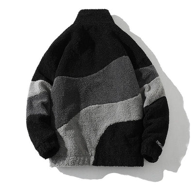 Chaquetas de polar sherpa con bloques de color para hombre