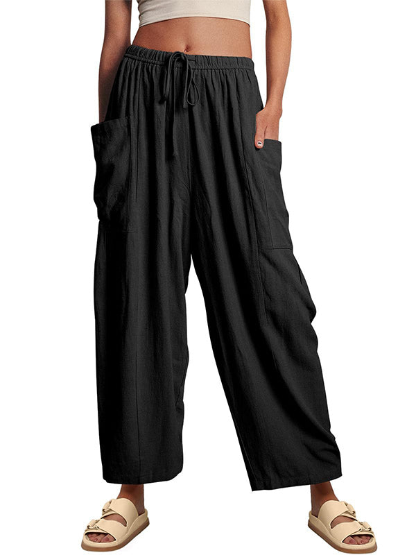 Loose Wide Leg Pants with Deep Pockets