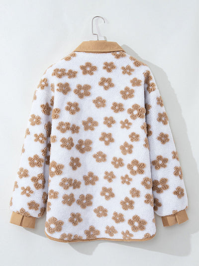 Blusa con lazo en el cuello y estampado floral bohemio