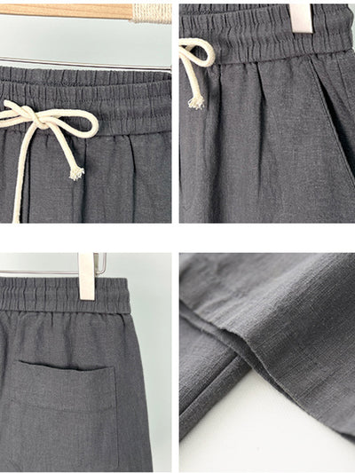 Men's Casual Cotton and Linen Shorts