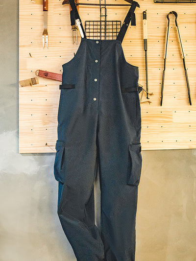 Women's Waterproof Loose Wide Leg Cargo Overalls