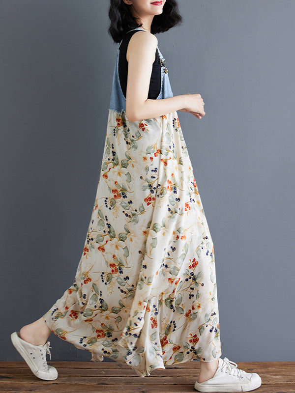 Vestido largo vaquero holgado de inspiración vintage