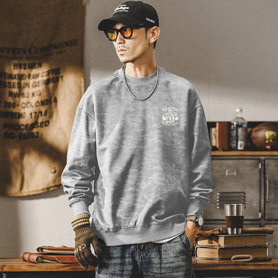 Men's Vintage-Inspired Washed Graphic Sweatshirt