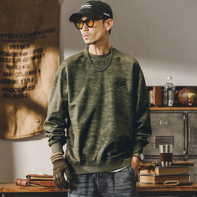 Men's Vintage-Inspired Washed Graphic Sweatshirt