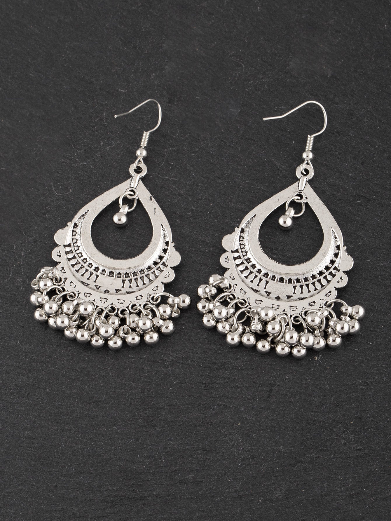 Pendientes Jhumka de aleación de estilo étnico