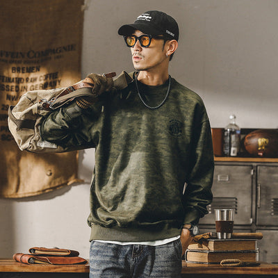 Men's Vintage-Inspired Washed Graphic Sweatshirt