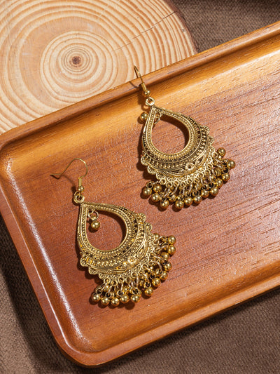 Pendientes Jhumka de aleación de estilo étnico