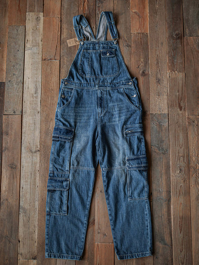 Mono cargo de mezclilla para hombre