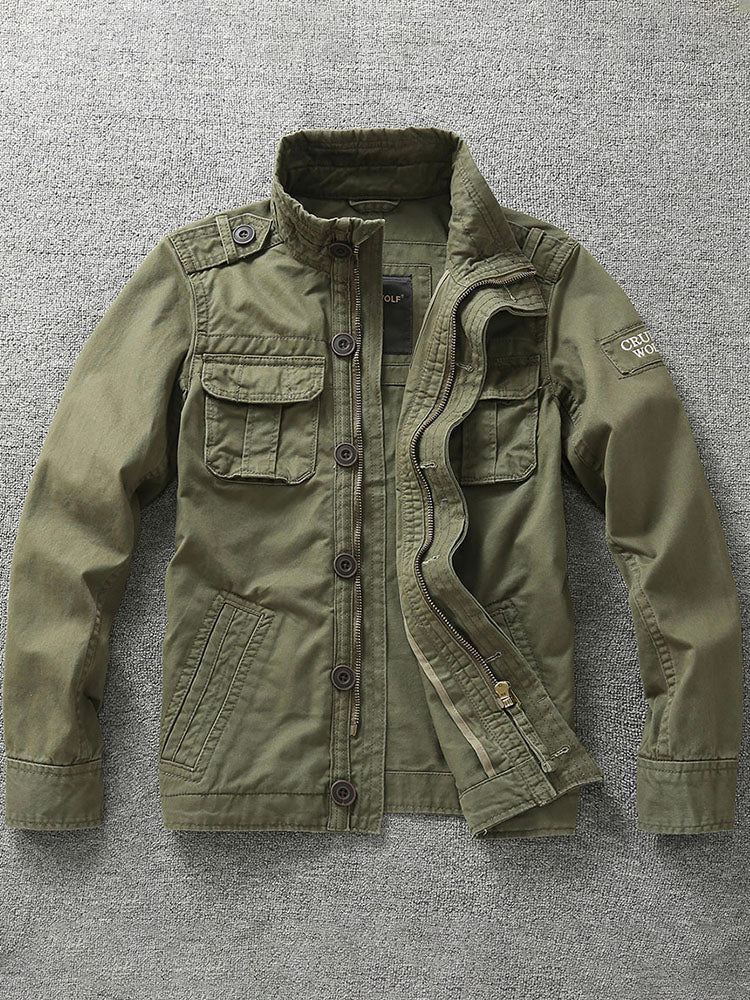 Chaqueta de trabajo estilo militar