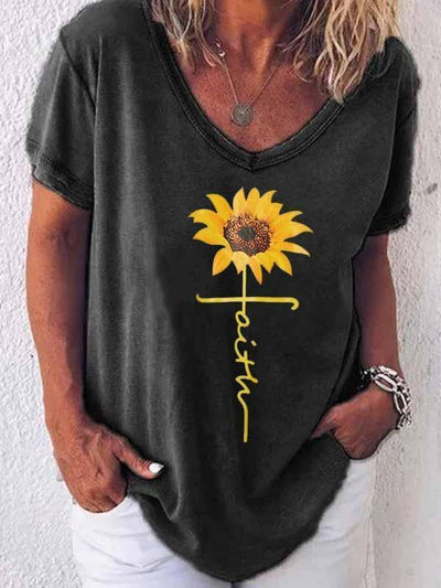 Camiseta gráfica Girasol