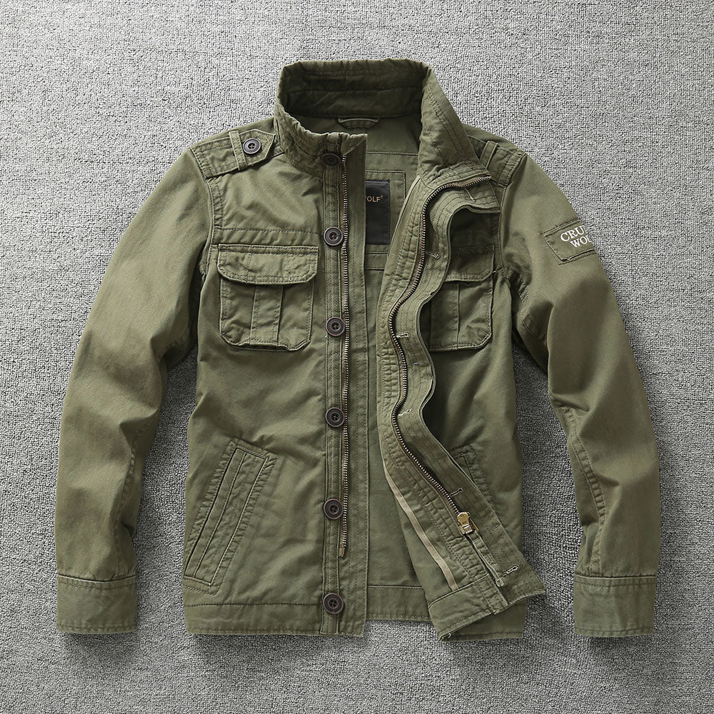 Chaqueta de trabajo estilo militar