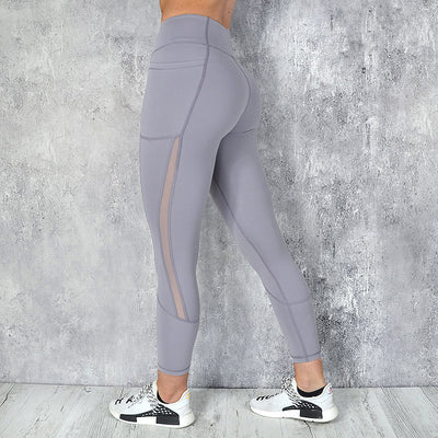 Leggings de yoga de entrenamiento físico de cintura alta con bolsillos