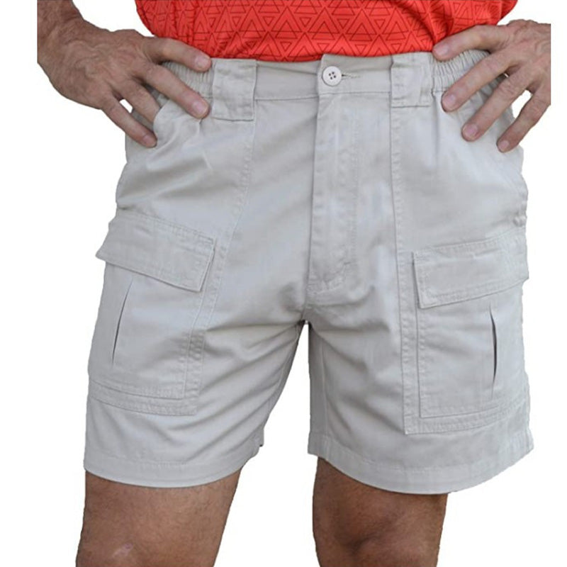 Shorts cargo elásticos y cómodos con múltiples bolsillos para hombre